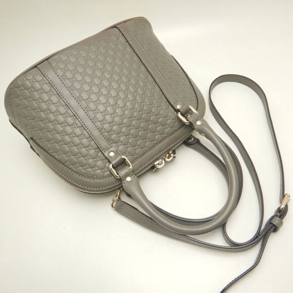 GUCCI Authentic Gray Leather Bag - Picture 3 of 10